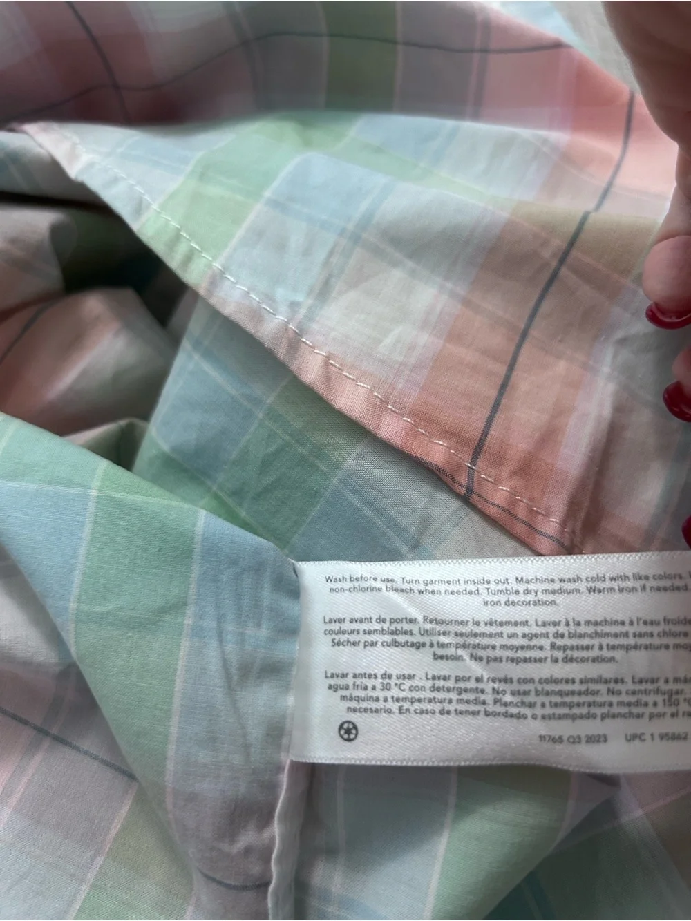 Carter's Youth Pastel Plaid Button-Down Shirt - 100% Cotton Size 14